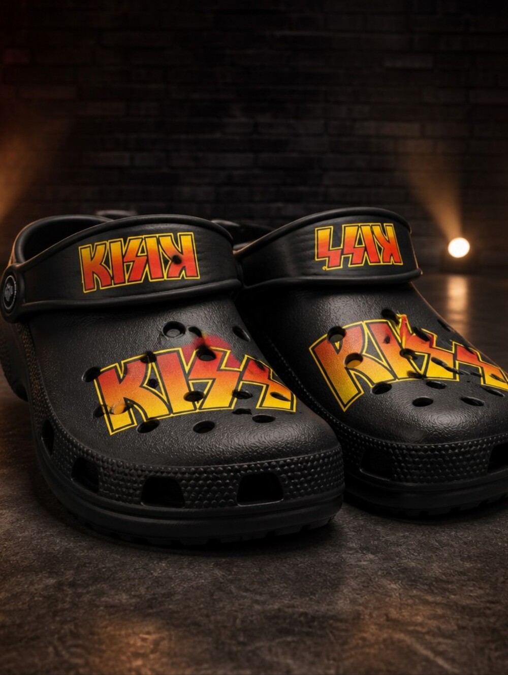 KISS Band Logo Black Clogs  #192